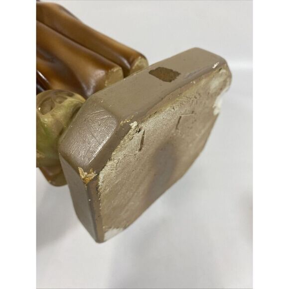 ANTIQUE Statue OF ST GERARD MAJELLA W/ SKULL PLASTER STATUE CATHOLIC ART 16” - Picture 7 of 16